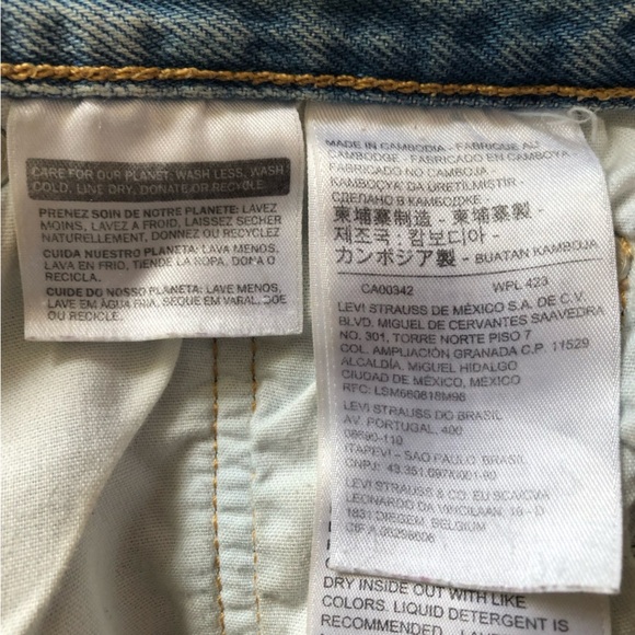 Levi’s 501 Distressed Jean Shorts Size 25 - Picture 8 of 12